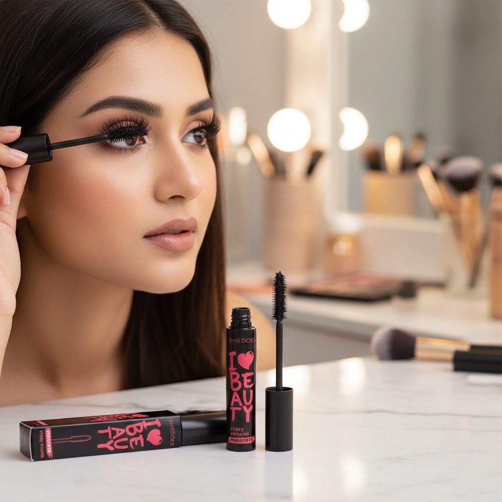 SHEDOES Crazy Volume Mascara – Waterproof, Smudge-Free, Long-Lasting