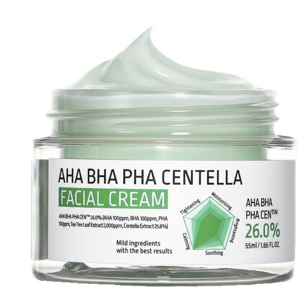 Centella Asiatica Hexagonal Moisturizing Cream 55ml – AHA BHA PHA Facial Cream