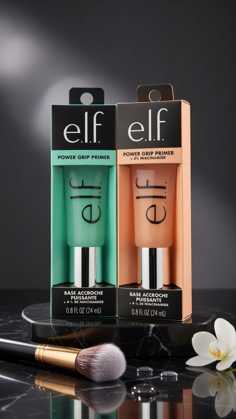 ELF Power Grip Primer – Long‑Lasting Makeup Base, Smooth & Moisturizing (Green Tube)