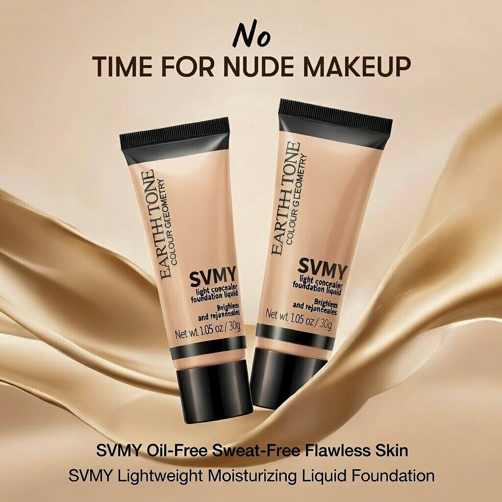 Flawless Liquid Foundation – Waterproof, Long-Lasting, Ivory White for Oily & Neutral Skin