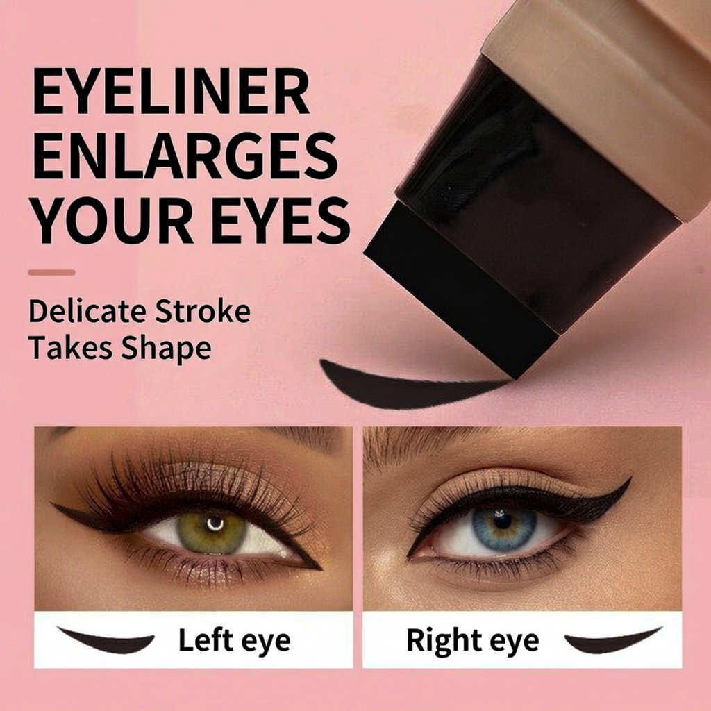 Long‑Lasting Waterproof Stamp Eyeliner — 2ml | Black & Light Brown