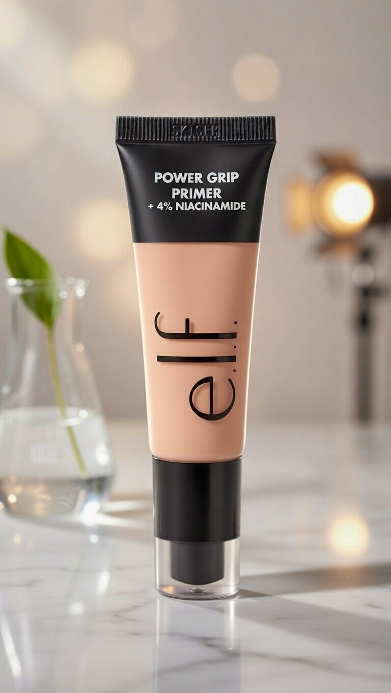 ELF Power Grip Primer – Long‑Lasting Makeup Base, Smooth & Moisturizing (Green Tube)