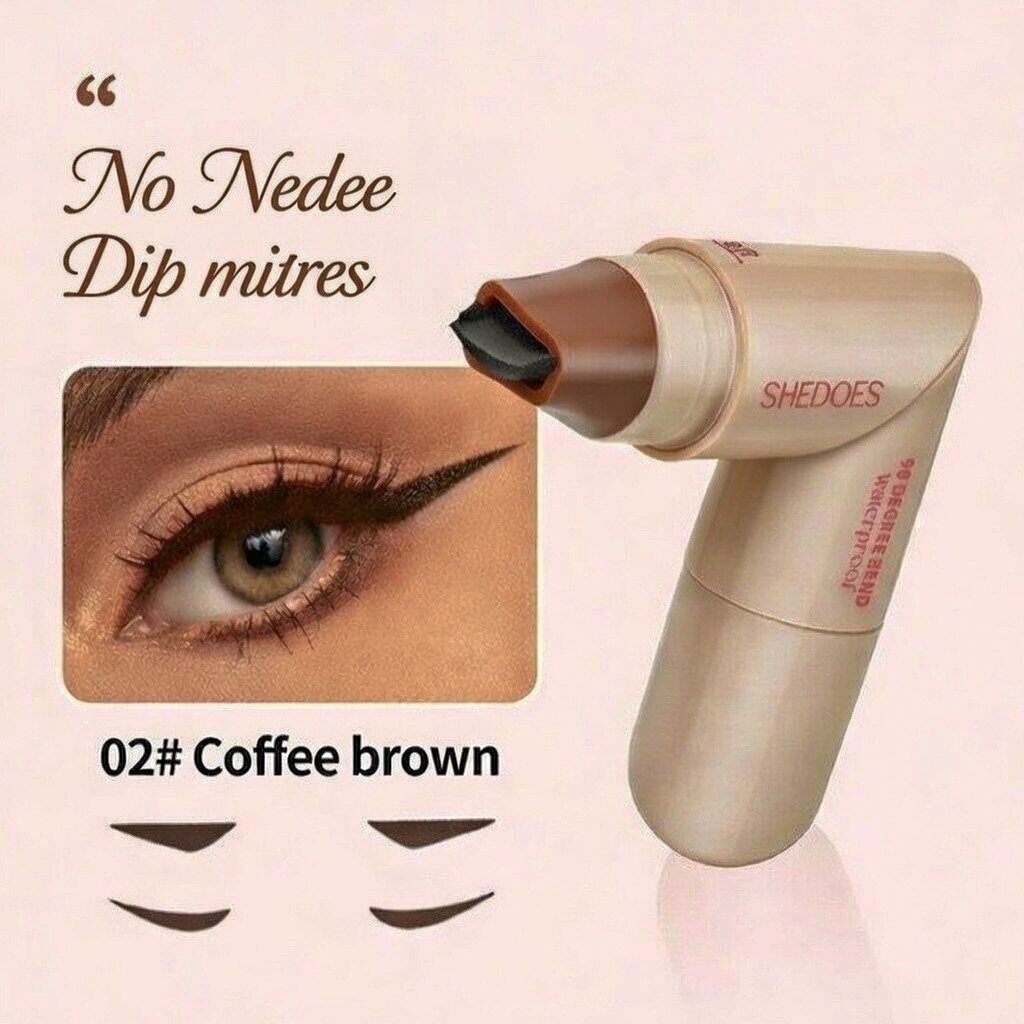 Long‑Lasting Waterproof Stamp Eyeliner — 2ml | Black & Light Brown