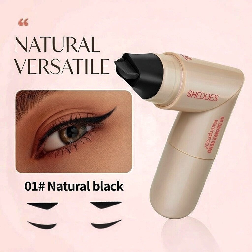 Long‑Lasting Waterproof Stamp Eyeliner — 2ml | Black & Light Brown