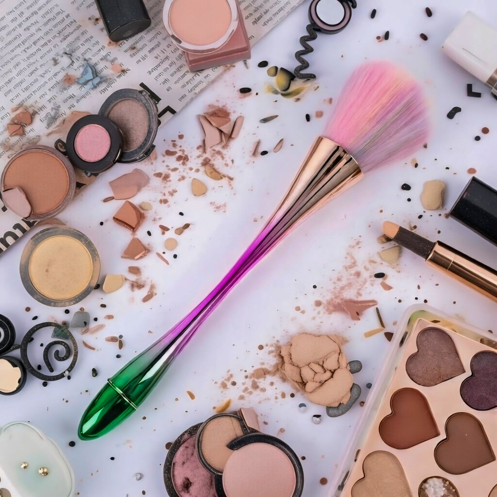 Small Waist Makeup Brush – Premium Loose Powder & Blush Brush | Soft Bristles, Cute Design, Daily Use