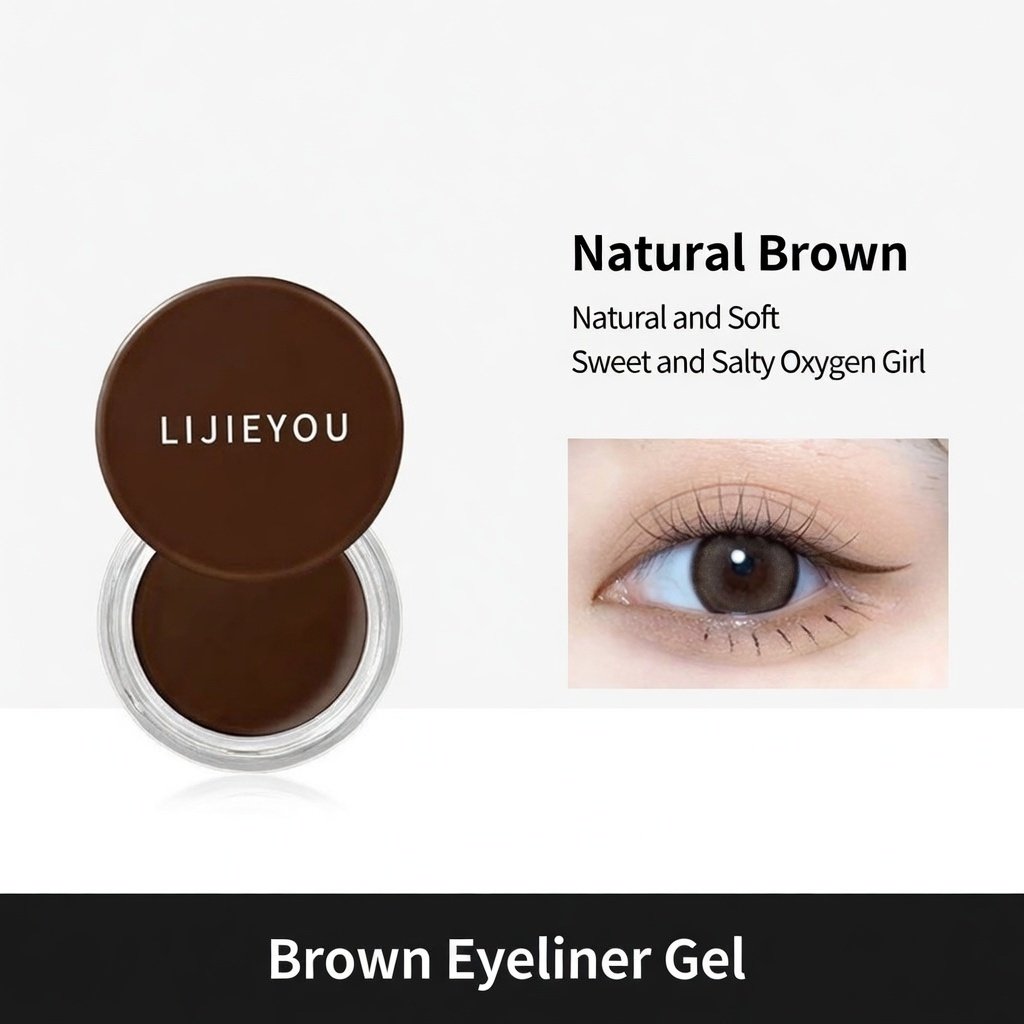 Waterproof Eyeliner Gel – Long‑Lasting, Smudge‑Proof, Sweat‑Proof Black Eyeliner (With Brush)