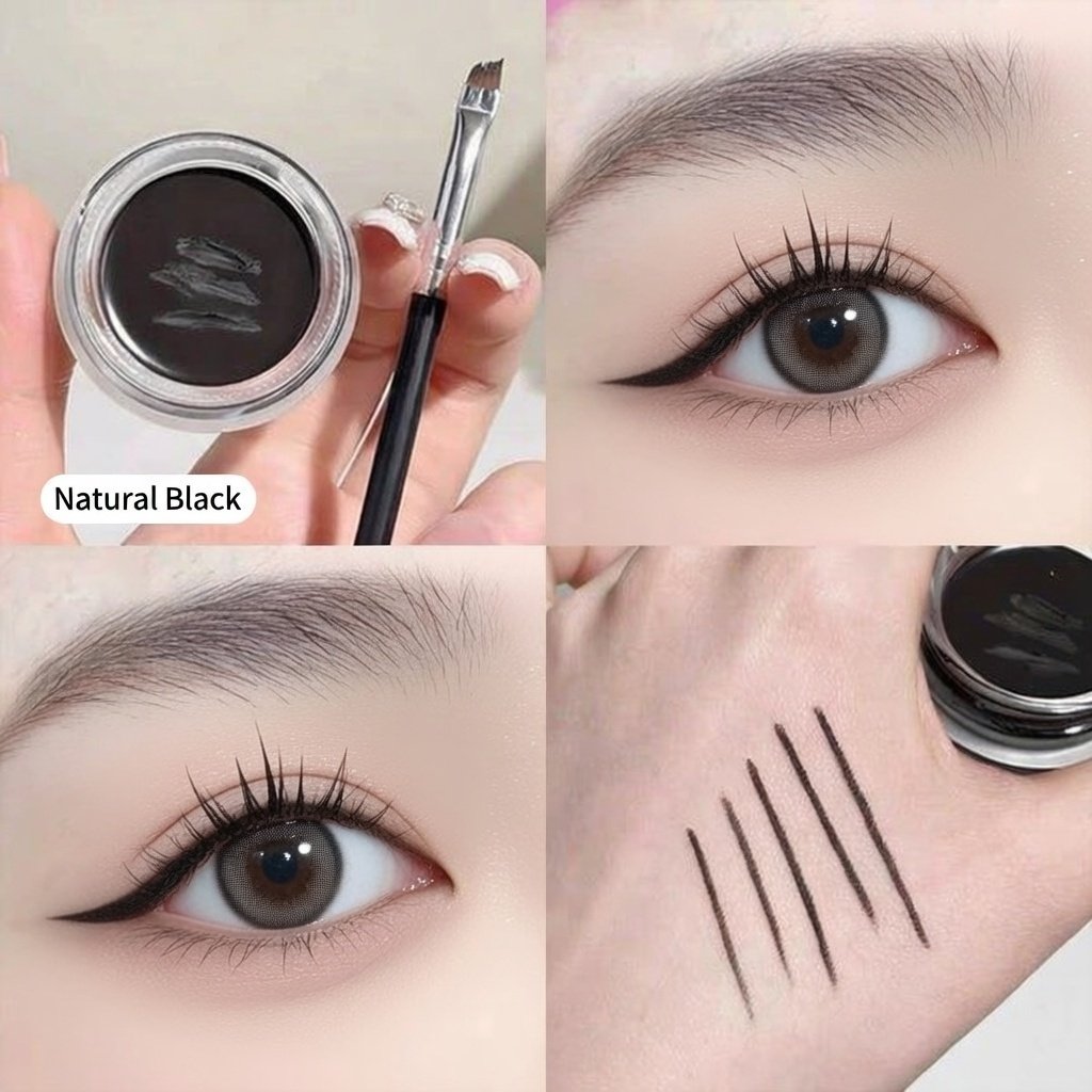 Waterproof Eyeliner Gel – Long‑Lasting, Smudge‑Proof, Sweat‑Proof Black Eyeliner (With Brush)