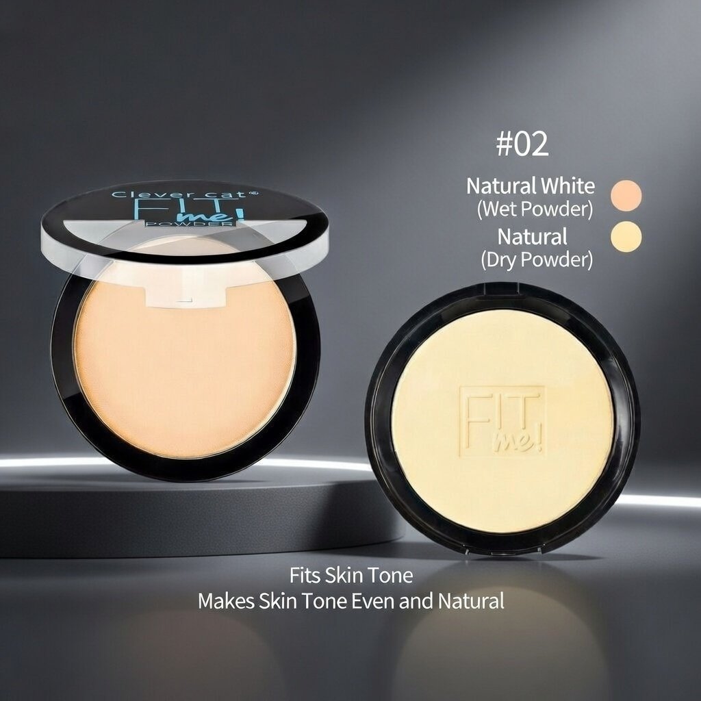 Clever Cat Double-Layer Fix Powder – Long-Lasting Setting & Oil-Control Powder for Bangladesh | Dry & Wet Powder