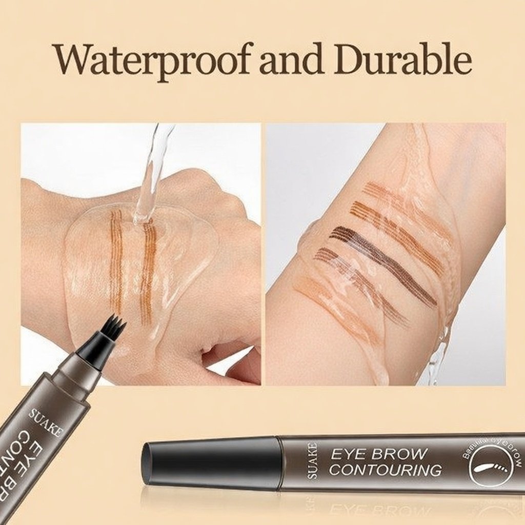 SACE LADY 4‑Prong Eyebrow Pencil – Waterproof, Long‑Lasting, Natural Hair‑Stroke Finish