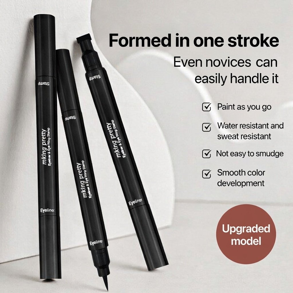 2-in-1 Waterproof Winged Eyeliner Stamp - Perfect Cat Eye in Seconds