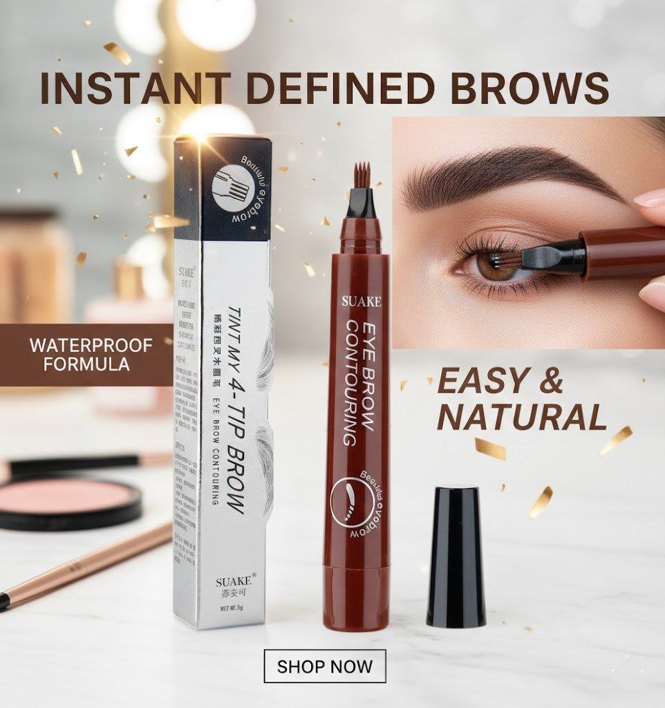 SACE LADY 4‑Prong Eyebrow Pencil – Waterproof, Long‑Lasting, Natural Hair‑Stroke Finish