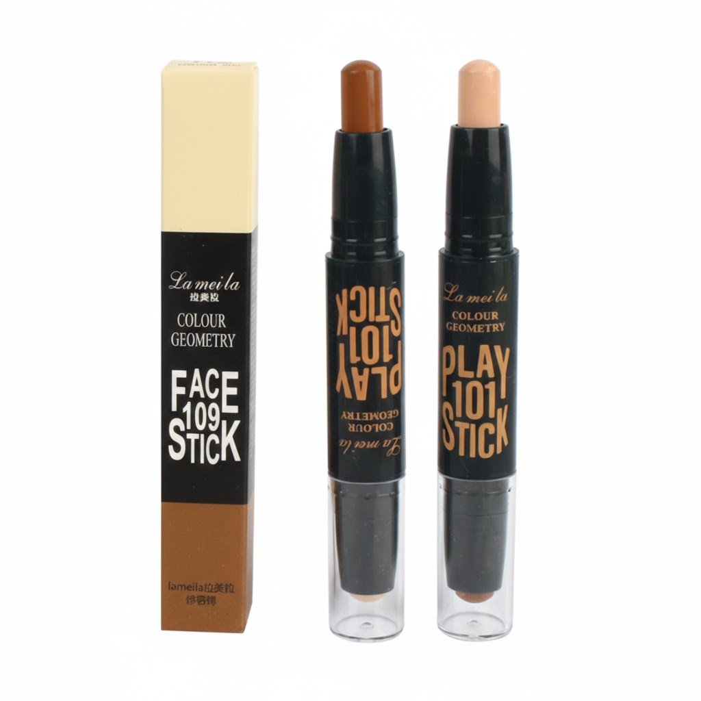 Lameila Double-Head Highlight & Contour Stick – 3-in-1 Nose Shadow, Highlighter & Face Shading Pen